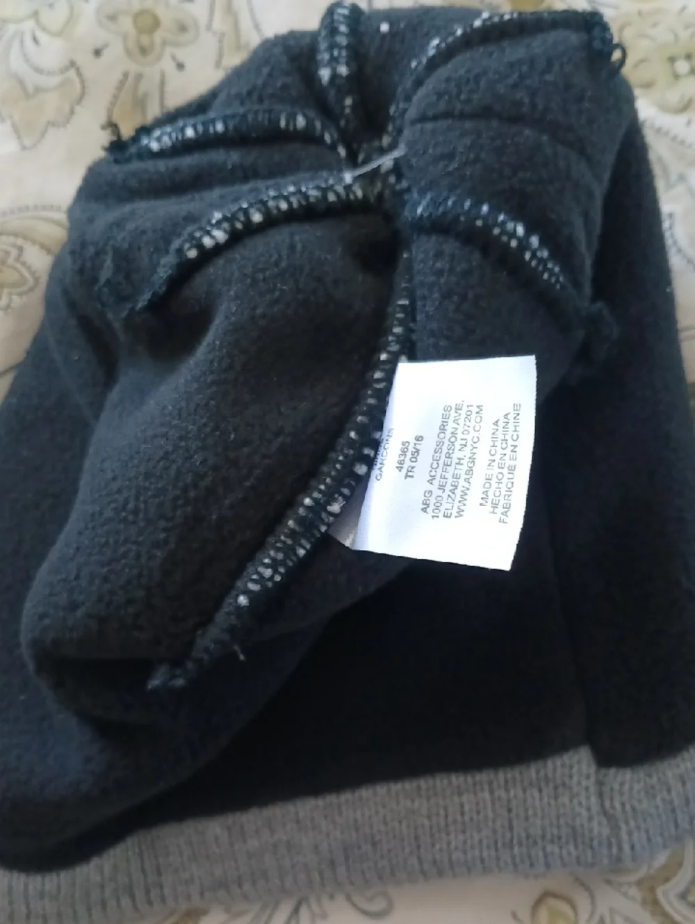 Boys Gray Doggie Fleece Beanie